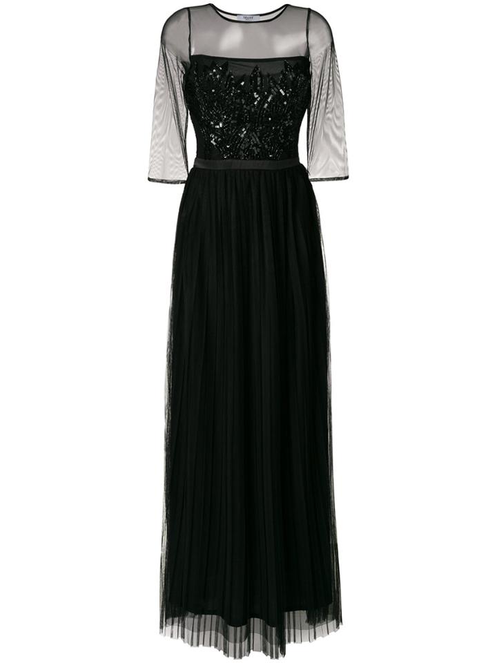 Blugirl Embellished Tulle Gown - Black