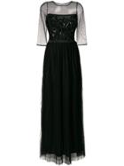 Blugirl Embellished Tulle Gown - Black
