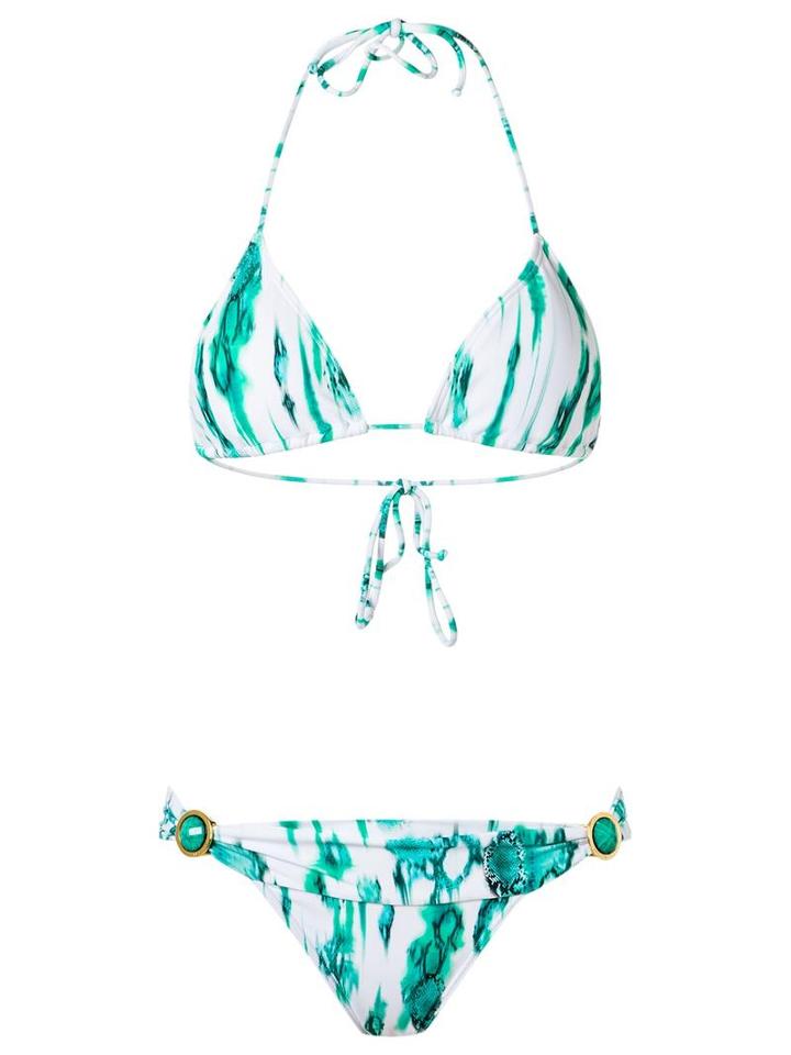 Brigitte - Triangle Bikini Set - Women - Spandex/elastane/polyimide - P, White, Spandex/elastane/polyimide