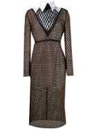 Fendi Double-layered Macramé Dress - Black