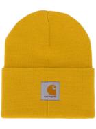 Carhartt Wip Logo Patch Beanie - Yellow
