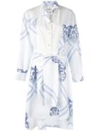 Loewe - Printed Wrapped Shirt Dress - Women - Cotton - 40, White, Cotton