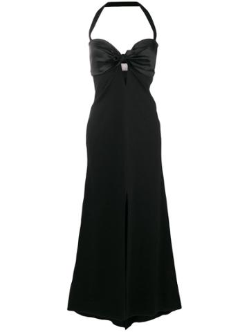 Romeo Gigli X Eggs Long Halterneck Gown - Black