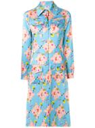 Ultràchic Abstract Print Shirt Dress - Blue