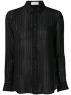 Saint Laurent Metallic Striped Shirt - Black