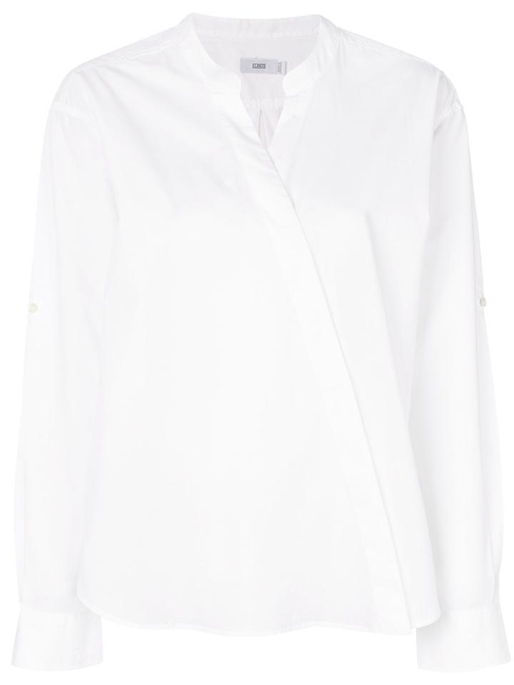 Closed Asymmetric Front Shirt - White