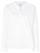 Closed Asymmetric Front Shirt - White
