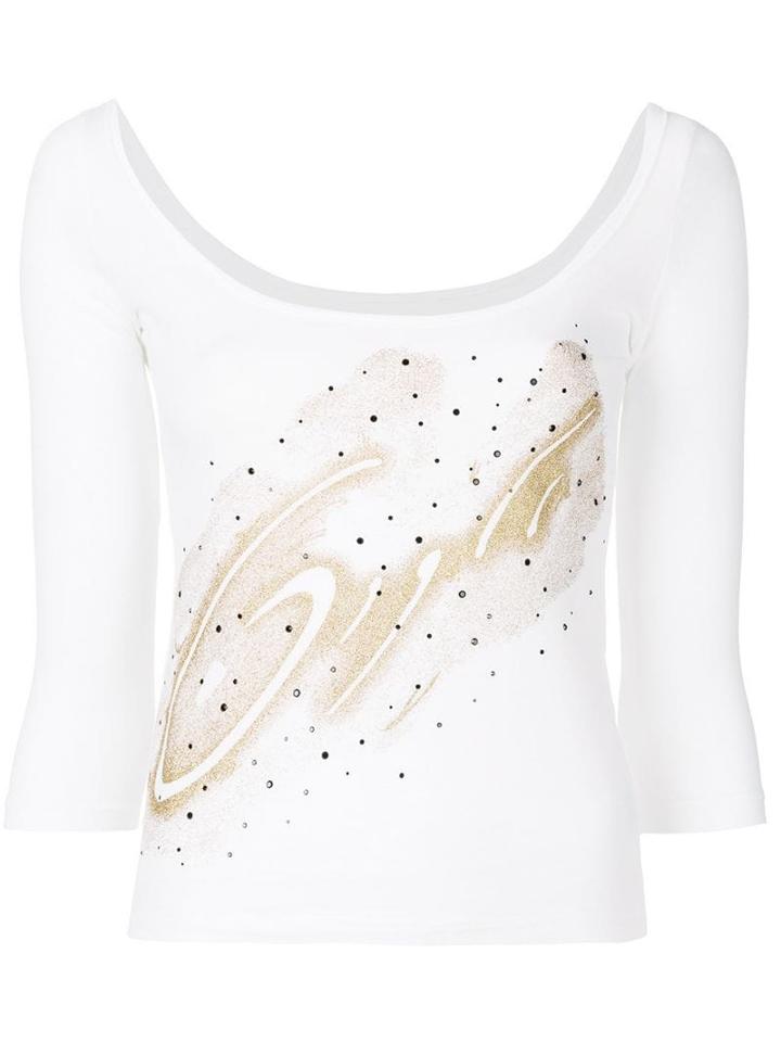 Romeo Gigli Pre-owned Glittery Detail Blouse - White