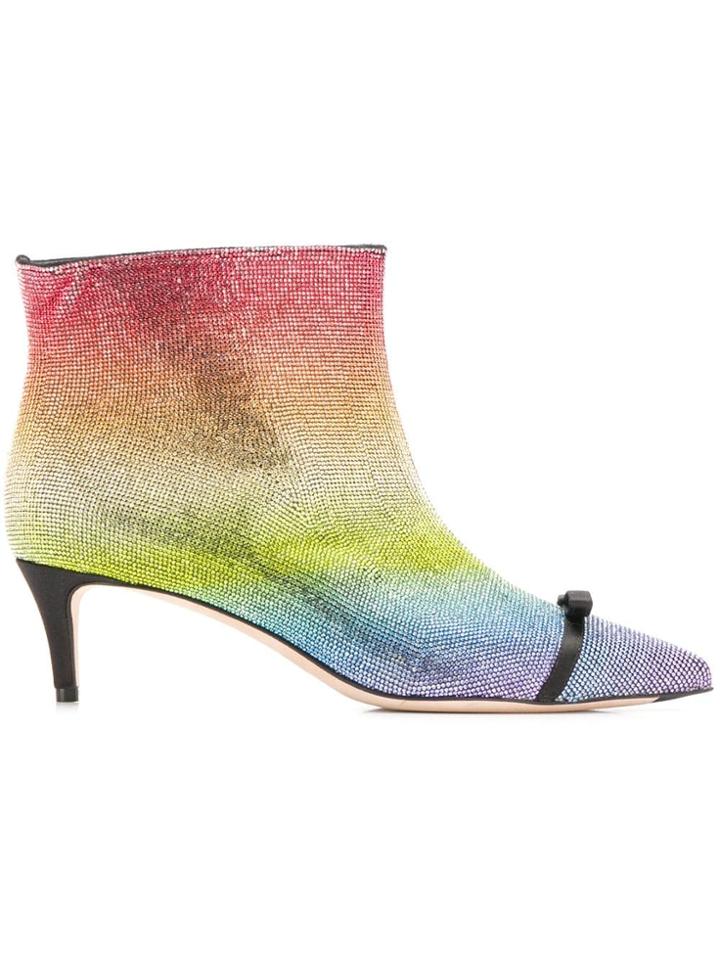 Marco De Vincenzo Embellished Ankle Boots - Black