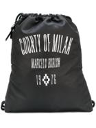 Marcelo Burlon County Of Milan Jak Gym Drawstring Backpack - Black