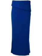 Jacquemus Folded Knitted Skirt - Blue