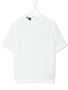 Dsquared2 Kids - Beaded Dd Chest Logo T-shirt - Kids - Cotton/polyester - 8 Yrs, White