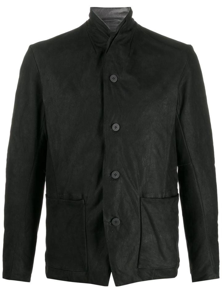 Transit Padded Leather Jacket - Black