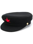 Manokhi Star Baker Boy Hat - Black