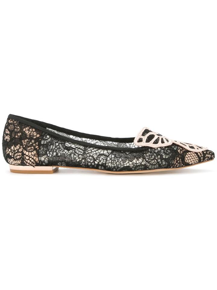 Sophia Webster Lace Ballerinas - Black