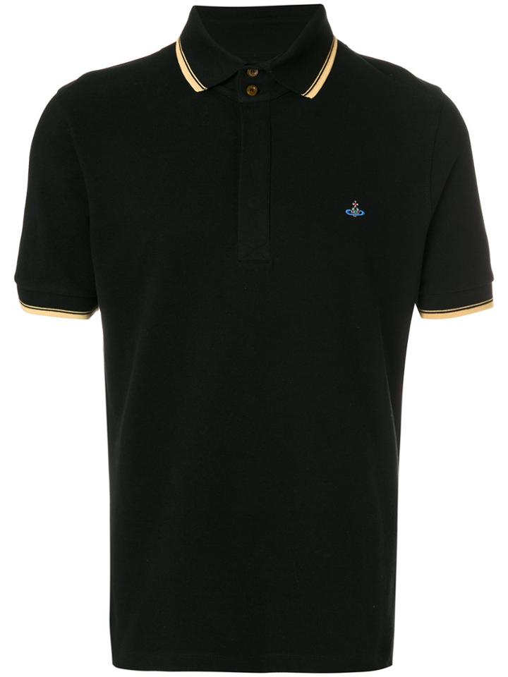 Vivienne Westwood Embroidered Orb Polo Shirt - Black