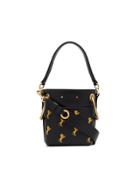 Chloé Navy Blue And Yellow Roy Horse Embroidered Mini Leather Bag -
