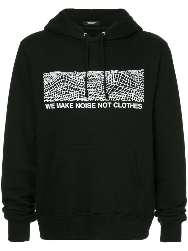 Undercover Front Printed Hoodie - Black