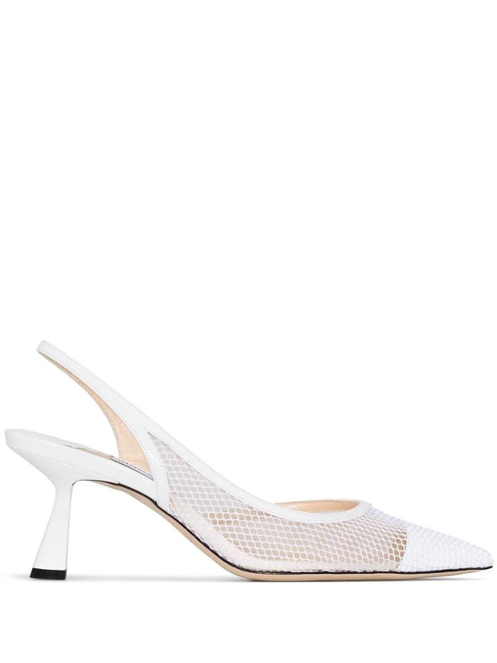 Jimmy Choo Fetto 65mm Slingback Pumps - White