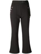 Elisabetta Franchi Cropped Flared Trousers - Black