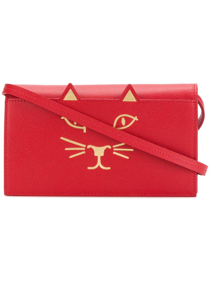 Charlotte Olympia Long Feline Purse - Red