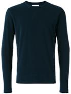 Officine Generale Plain Sweatshirt, Men's, Size: Xl, Blue, Cotton/polyester