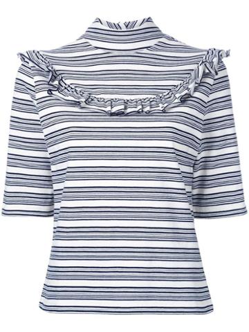 Fleamadonna Striped T-shirt, Women's, Size: Medium, White, Cotton