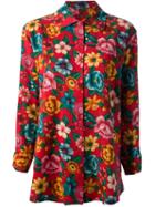 Kenzo Vintage Floral Print Blouse And Skirt Ensemble, Women's, Size: Medium, Red