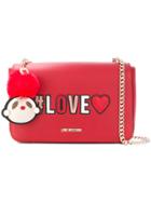 Love Moschino Foldover Love Shoulder Bag - Red