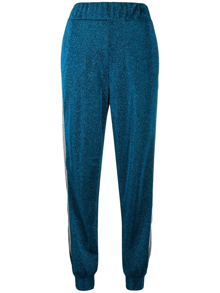No Ka' Oi Glitter Detail Track Pants - Blue