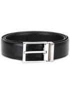 Salvatore Ferragamo Textured Reversible Buckle Belt, Men's, Size: 105, Black, Calf Leather