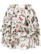 Jason Wu Grey Flared Floral Mini Skirt - White