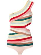 Elisabetta Franchi Multicoloured One Shoulder Vest - Yellow