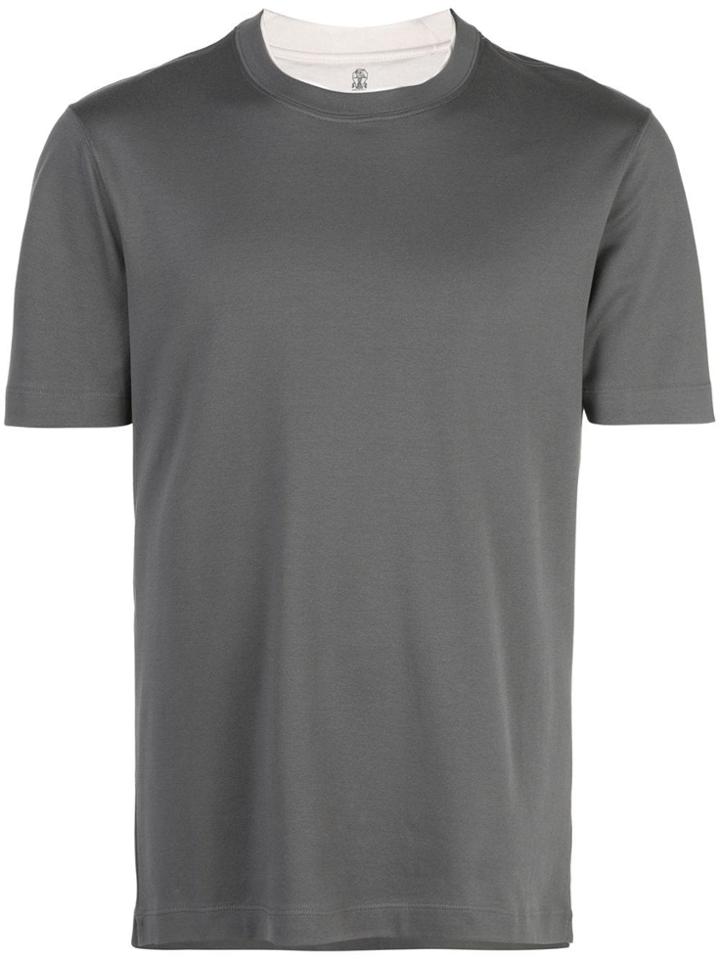Brunello Cucinelli Short Sleeved Sweatshirt - Grey