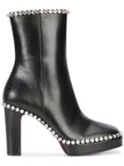 Gucci Gemstone Embellished High Ankle Boots - Black