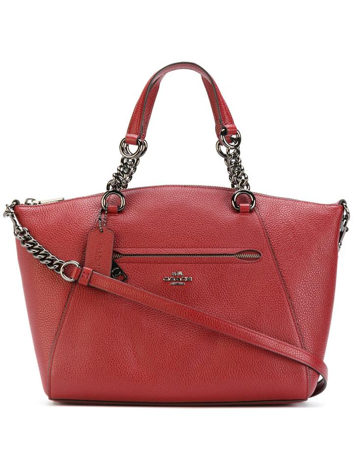 Coach - Pebbled Prairie Satchel - Women - Leather - One Size, Red, Leather