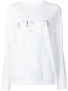 Balmain Logo Printed Sweatshirt - White