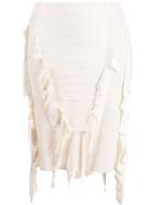 Gucci Vintage 2004's Fringed Pleated Skirt - Neutrals