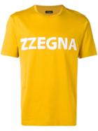 Z Zegna Printed Logo T-shirt - Yellow