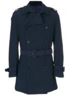 Aspesi Double Breasted Trench Coat - Blue