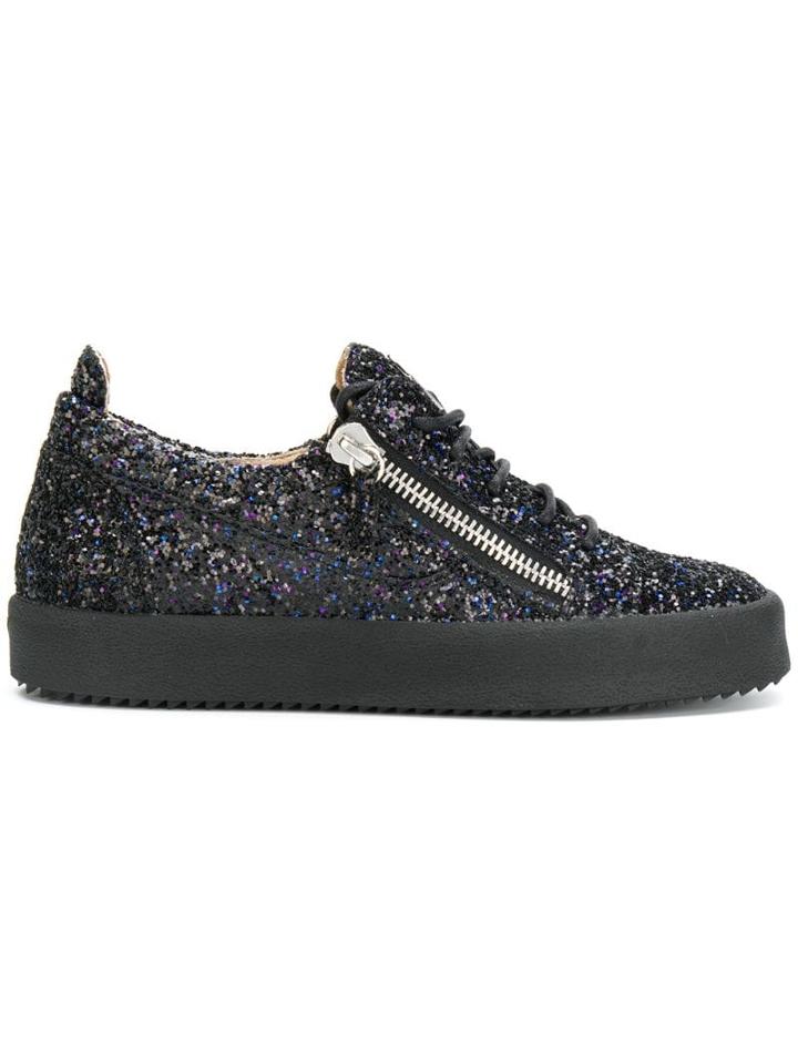 Giuseppe Zanotti Gail Glitter Low-top Sneakers - Black