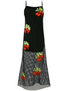 House Of Holland Embroidered Mesh Dress - Black
