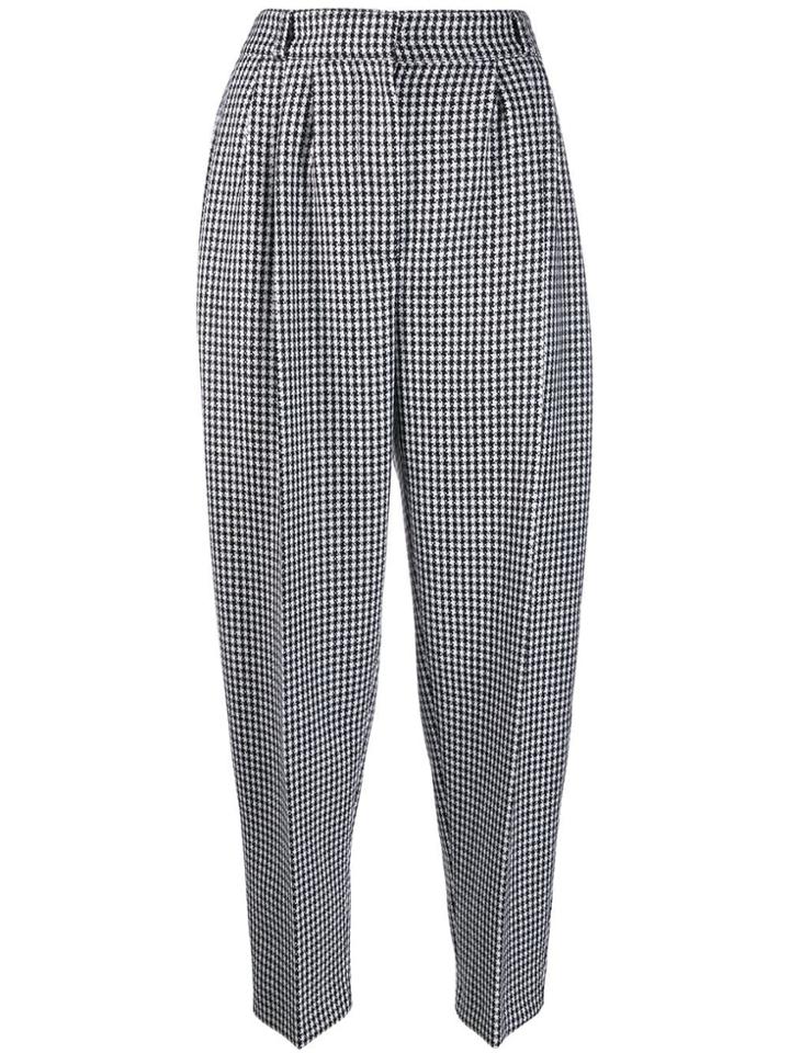 Alexander Mcqueen Tweed Balloon-leg Trousers - Black