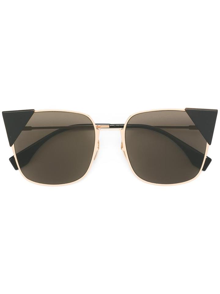 Fendi 'lei' Sunglasses, Women's, Black, Metal