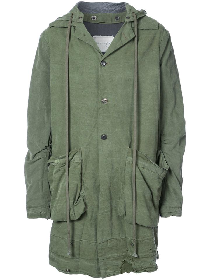 Greg Lauren Distressed Tent Jacket - Green