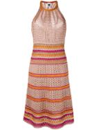 M Missoni - Loose Knit Dress - Women - Polyester/viscose/metallic Fibre - 44, Pink/purple, Polyester/viscose/metallic Fibre