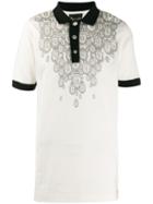 Billionaire Crest Print Polo Shirt - White