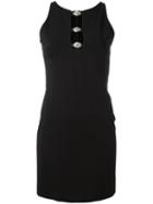 Versus Fitted Mini Dress, Women's, Size: 38, Black, Polyamide/spandex/elastane/viscose