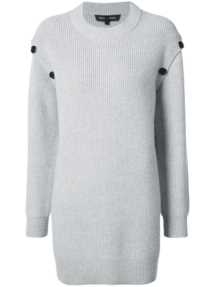 Proenza Schouler Button-embellished Sweater - Grey