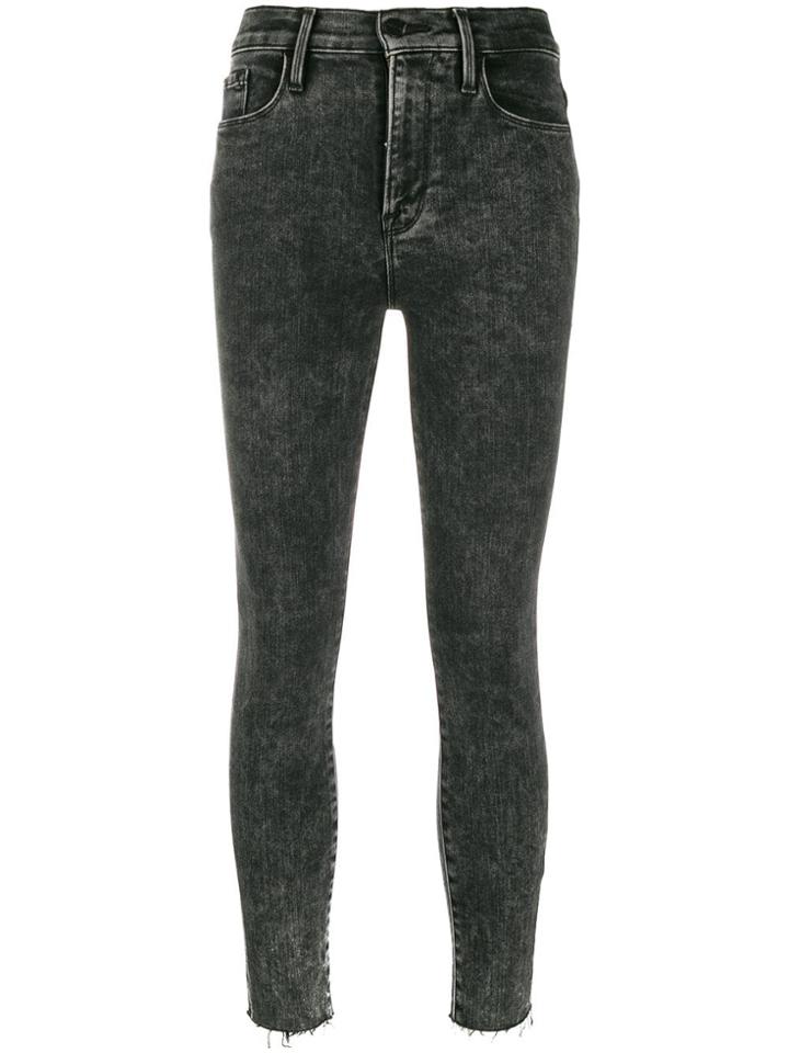 Frame Ali Skinny Cropped Leg Jeans - Black